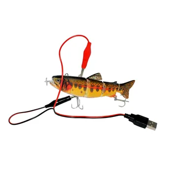 Elektrické Rybárske Lure USB Nabíjanie Návnadu Swimbait Crankbait prirodzeným zobrazením Rýb, Nová Farba