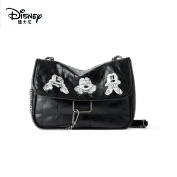 Disney Mickey Mouse Black Kabelka Veľkú Kapacitu Ženy Taška Cez Rameno Módne Dievča Program Messenger Tašky Lady Kapsičky Hobos