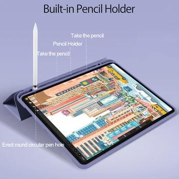 Pre iPad Vzduchu 4. 10.9 2020 Nové puzdro Pre iPad Pro 11 Prípade 2020 2. Generácie Smart Nabíjací Stojan, Kryt S Ceruzkou Držiteľ