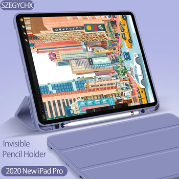 Pre iPad Vzduchu 4. 10.9 2020 Nové puzdro Pre iPad Pro 11 Prípade 2020 2. Generácie Smart Nabíjací Stojan, Kryt S Ceruzkou Držiteľ