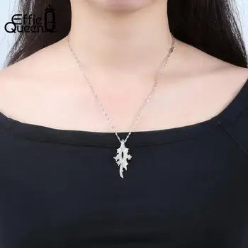 Effie Kráľovná Ročníka Ženy Náhrdelníky Veľký List Prívesok S AAA CZ Kryštálmi Reťazí Strieborná Farba Náhrdelník Módne Šperky DN169