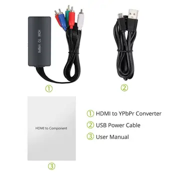 5RCA RGB Komponentné Video YPbPr +R/L Audio Adaptér Converter Pre PS3 360 HDTV Monitor, Projektor kompatibilný s HDMI