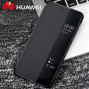 Nový Huawei P20 Pro Prípade Originálne Úradný Flip Cover Smart View Window PU Kožené HUAWEI P20 Prípade Funda Kryt