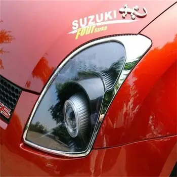 ABS Chrome Predného svetlometu Lampa Kryt Pre Suzuki Swift 2005-2012