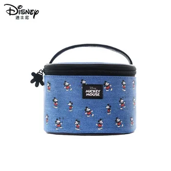 1 ks Disney Mickey Minnie Mouse prenosné kozmetické tvoria taška multi-účel skladovania tsum tusm cartoon mince kabelka kabelka modrá