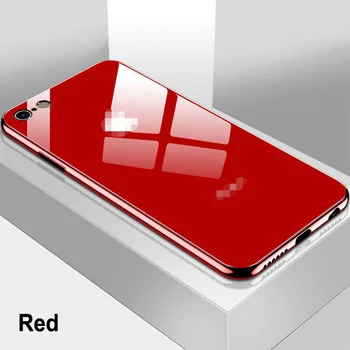 Nový Luxusný Tvrdené Sklo puzdro Pre Apple iphone 11 pro 6 7 8 Plus iPhone X XR MAX Pokovovanie Zrkadlo Lesklý Kryt Telefónu funda coque