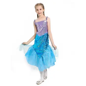Dievčatá, Malá Morská Víla Ariel Princezná Šaty Cosplay Kostýmy Pre Deti Baby Girl Morská Víla Zdobiť Sady Deti Halloween Oblečenie