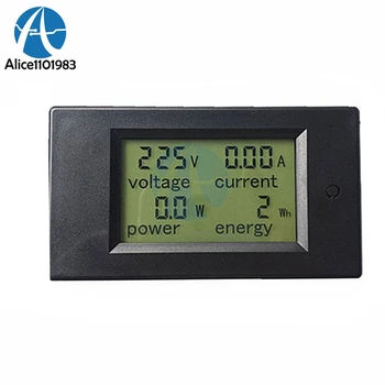 AC 80-260V 20A Digitálny LCD Voltmeter Ammeter Panel Power Energy Meter Modré Podsvietenie Dual na Meranie STRIEDAVÉHO Napätia Prúd Max