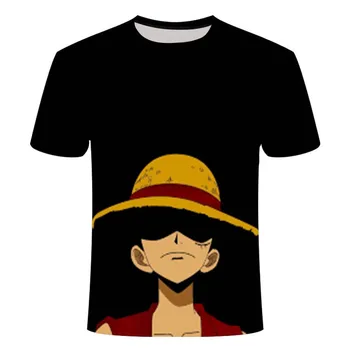 Jeden Kus Tričko Muži Ženy zábavnej 3D Vytlačené T-shirt Pohode Karikatúra Anime Lete Bežné Luff Topy Streetwear grafické t košele