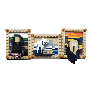 MOC Pixel Art, Tehly Mini Stavebné Bloky Kreatívny Svet Slávne Obrazy-Mona Lisa-Hviezdne Nebo-Portréty DIY Kompatibilný S Hračka