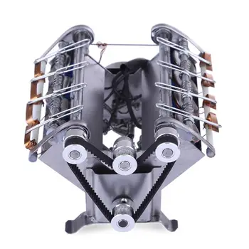 8 Valcový tvar V8 Vysoké Otáčky Motora Modelu Elektromagnetické 8-valcový Motor Auta Princíp Kmeňových Hračka