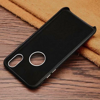 Skutočné kožené liči textúra telefónu zadný kryt puzdro pre iPhone 6 7 8 Plus XR Xs Max Myl-lzw cowhide kovové tlačidlo ochranné puzdro