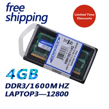 KEMBONA 204pin Úplne Nové Zapečatené DDR3 1333 / PC3 10600 Notebook 4GB RAM kompatibilný so všetkými doske 16chips/ Doprava Zadarmo!!!