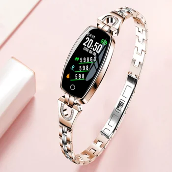 Na Sklade Smart Hodinky Vodotesné Oceľ Náramok Krvný Tlak Monitor Smart Telefónu Sledovať H8 Srdcovej frekvencie smartwatch