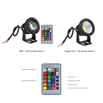 10W RGB LED Reflektor, Floodlight IP65 Vodotesné Podvodné lampa Prameň svetla, Záhrade Bazén Pozornosti Trávnik pred Povodňami svetlá