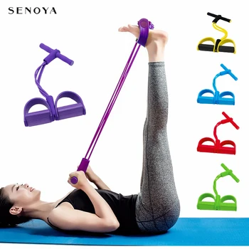 4 Trubice Odpor gumičky Latex Pedál Exerciser Ženy Muži Sit-up, Pull Lano Jogy Fitness Vybavenie Pilates Cvičenie
