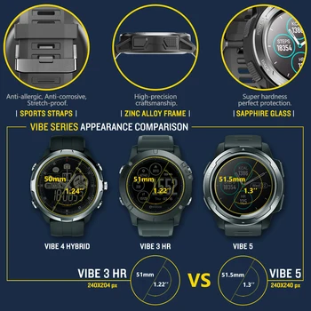 Zeblaze VIBE 5 Vodotesný IP67 Tepovej frekvencie, Dlhá výdrž Batérie, Farebný Displej s Multi-športy Fitness Tracker Smart Hodinky
