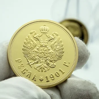1901 Rusko á zlaté mince Mikuláša II suvenír Mince