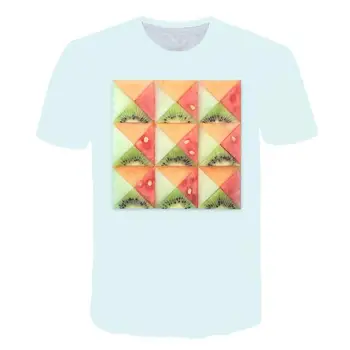 Muži T-shirt Osobnosti Tlačiť Bežné Krátky Rukáv 2020 Módne Ovocie Tlač Muži T-shirt 3D Vzor Letnej Pohode Topy tee Mužov