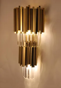 Crystal Island Skriňu Osvetlenie Jedáleň Zlatý Luster Moderné Krištáľové Lampy Reťazi Luster