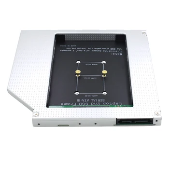 TISHRIC Hliníkové 9,5 mm HDD Caddy SATA 3.0 Optibay Pevného Disku Kryte Adaptéra DVD HDD Box CD-ROM Pre Msata SSD