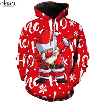 CLOOCL Vianočné Nové Módne Hoodie Ho Ho Ho Dabbing Santa Claus 3D Vytlačené Mikina vrchné oblečenie, Unisex Bežné Streetwear Topy