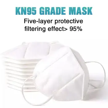 Masku na tvár KN95 Tváre Filtrácia Prachu Úst Maska Chrániť Mascarillas 5-vrstvou netkanej Textílie Non-jednorazové Visí Ucho Masky