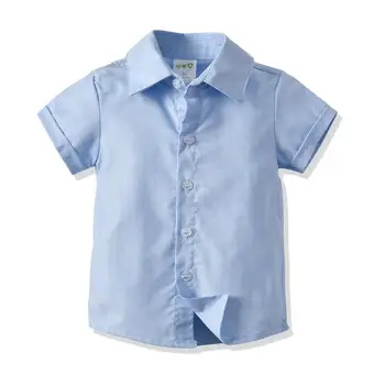 1-7 Rokov Chlapci Oblečenie Detí Krátke Rukáv Tričko Oblečenie Šortky Pevná Obloha Modrá Deti Oblečenie Batoľa Chlapec Oblečenie Sady