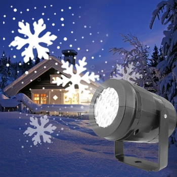 Halloween Svetlá LED Vianočné Osvetlenie pre Vonkajšie Snowflake Svetlo Blizzard Laserový Projektor Lampa USB Pohyb Snehu Rotujúce Projectio