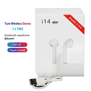 Pôvodné i14 tws slúchadlá, bezdrôtové bluetooth slúchadlá do uší, športové headset pre smartphony pk i11 i12 i13 i15 i7s i20 i60 i30