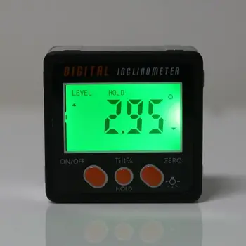 Digitálny Inclinometer Elektronické Uhlomeru Hliníkovej Zliatiny Shell Skosenie Poľa Uhol Rozchod Meter Merací nástroj