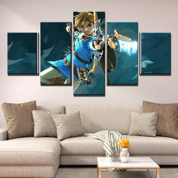 Drop shipping Legend Of Zelda 5 Dielna hra Plagát Maľby na Plátno na Stenu Umenia pre Domáce Dekorácie na Stenu Decor a tlač plagátov