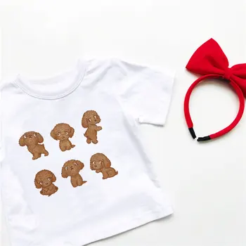 2020 Nové Letné Batoľa Dievča Topy Lenivosť Cartoon Kawaii Dizajn Pes Prasa Vzor Deti Oblečenie Móde Chlapci T Košele Dievčatá Tshirt