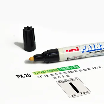 1pcs Japonsko Mitsubishi UNI PX-20 Farba Pera Priemyselné Pero Jeden Dotyk Až Guľaté Hlavy Marker Pero Podpis Paint Marker