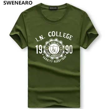 SWENEARO Lete Mužov Škole Štýl 1990 Tlačiť T-Shirts Príležitostné O Golier, Krátky Rukáv, Kvalitný Bavlnený Materiál Topy Tee Muž
