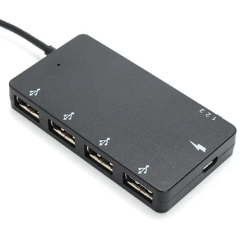 4 konektor USB 2.0 Micro USB OTG Poplatok HUB Adaptér Univerzálna Nabíjačka Pre Smartphony U Diskov MP3 Pre Systém Windows Tablety Povolanie