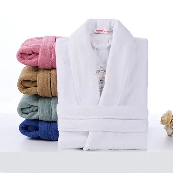 Bavlna Toweling Terry Rúcha Unisex milovníkov Mäkké Kúpeľ Župan Muži Ženy Nightrobe пижама Sleepwear Muž Bežné Domáce Župan