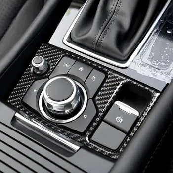 Carbon Fiber Radenie Okno Panel Nálepky Prevodovka Volant Jednoduchosť Praktické pre Mazda 3 Axela 2017 2018 LHD RHD