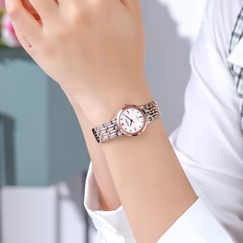OUPAI Mini Módne Hodinky Lady Ultralthin Malé Jednoduché Nehrdzavejúcej Ocele Sledovať Ženy Nepremokavé Sapphire Rose Zlaté Náramkové hodinky