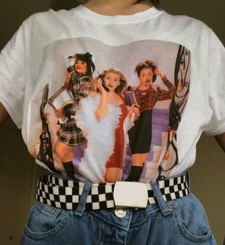 VIP HJN 90. rokov Vintage Módy Bezradný T-Shirt dámske Tumblr Roztomilý Módne Estetické Grunge Tee Bezradný Mužov Graphic Tee