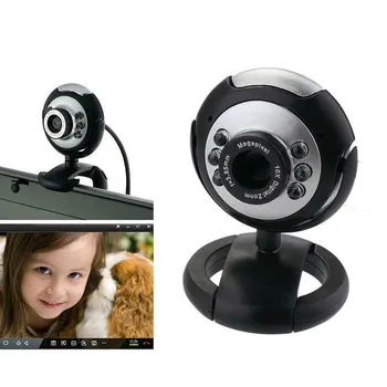 USB HD Kamera s Mikrofónom 30 Mega Pixel Web Cam 6 LED HD Webkamera Kamera MIKROFÓN PRE PC, NOTEBOOK