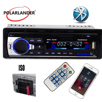 12V Auto Rádio Stereo Bluetooth 12Pin / ISO Auto Audio Prehrávač Telefón, AUX-IN, MP3, FM, USB, SD karty 1 Din Diaľkové Ovládanie