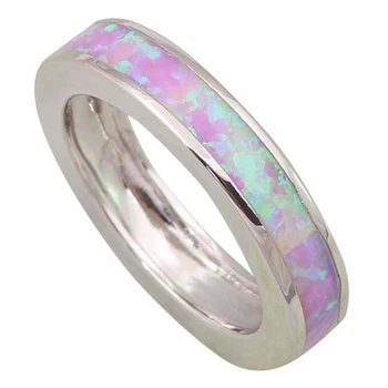 Garilina Nové Módne šperky Kolo Biela Ružová Zelená Modrá Fire Opal prstene pre ženy, Strieborná Farba Krúžky R3003
