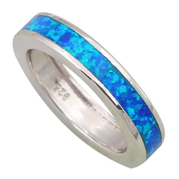Garilina Nové Módne šperky Kolo Biela Ružová Zelená Modrá Fire Opal prstene pre ženy, Strieborná Farba Krúžky R3003