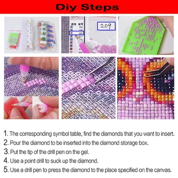 DIY Diamond Výšivky zvieratá Diamond Maľovanie Cross Stitch Plné Námestie/kolo Drahokamu Mozaiky Nedokončené Domáce Dekorácie Darček