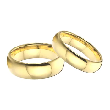 Golden karbid volfrámu prst prsteň Manželstva Aliancie svadobné kapela pár prstene pre mužov a ženy 2/4/6/8 mm