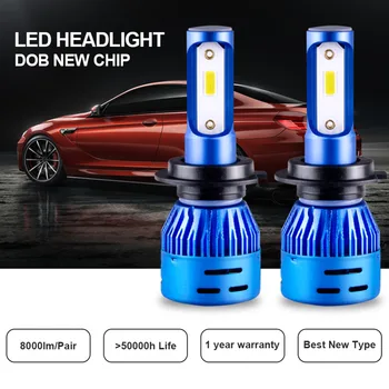 2ks LED H4 H7 Auto Reflektor LED Žiarovka H7 H1 9005/HB3 12V LED Auto Lampa Pre Renault Duster/Captur/Megane/Scénické/Kangoo/Clio/Logan