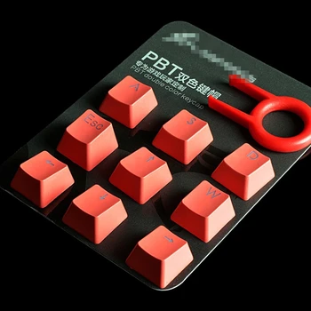 9 tlačidlá/pack PBT Dvojité farba vstrekovanie klávesa caps Mechanické klávesnice s podsvietením keycaps ESC WASD a smerové klávesy