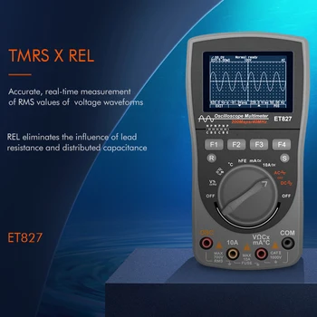 ET827 HD Displej 40MHz 200Msps Tester Ručné Multimeter Inteligentný Digitálny Osciloskop 2 V 1, Nástroje Merania Trvanlivé