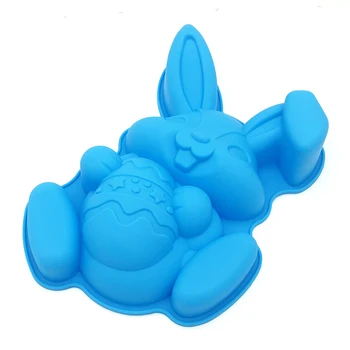 Veľká Noc Bunny Králik Tortu Formy Silikónové Formy Na Pečenie 12 Palcový Candy Zásobník